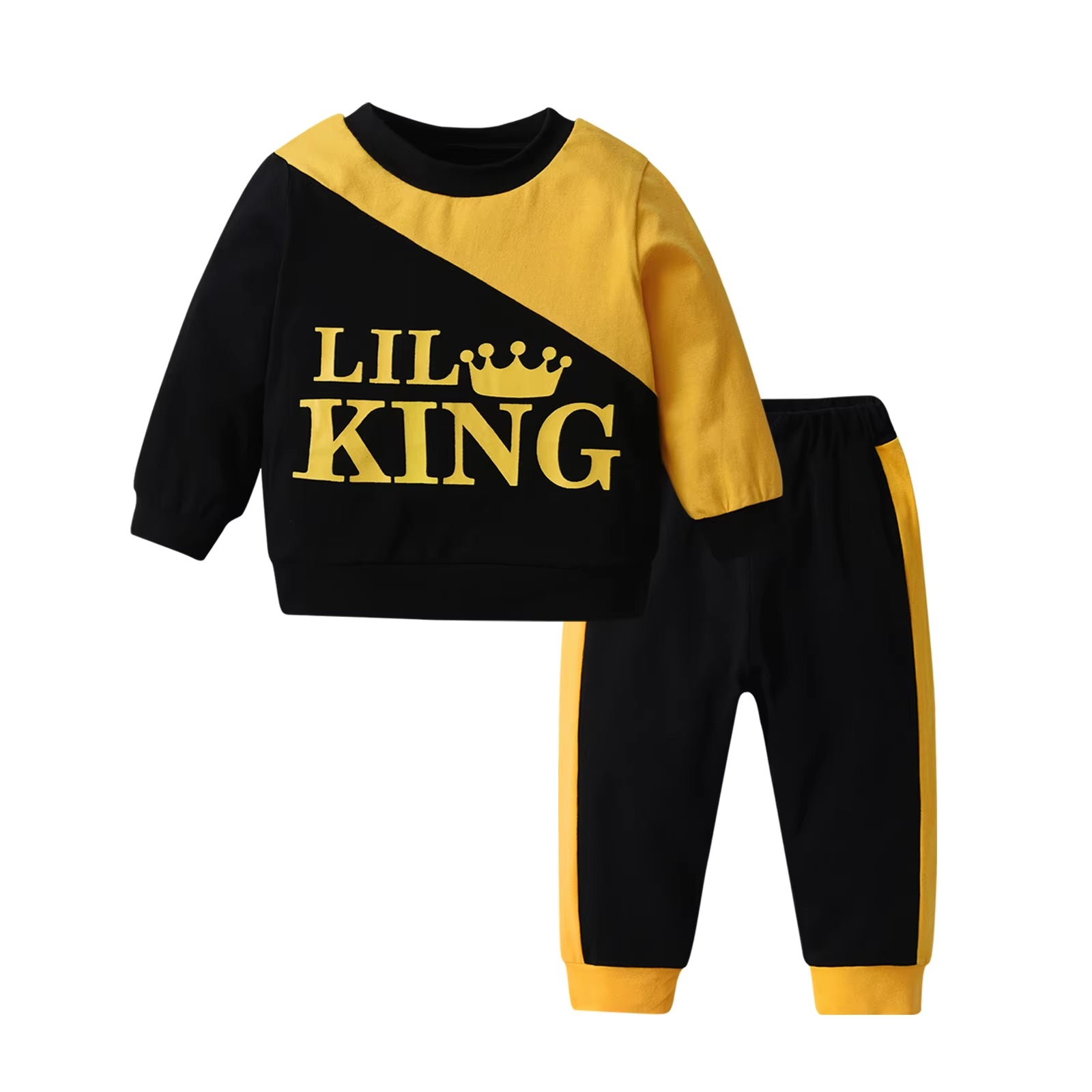 Infant Baby Boys Girls Clothes Newborn Autumn Long Sleeve Letter Cotton Tops Casual Pants Toddler Clothing Outfit Set Fall 0-24M