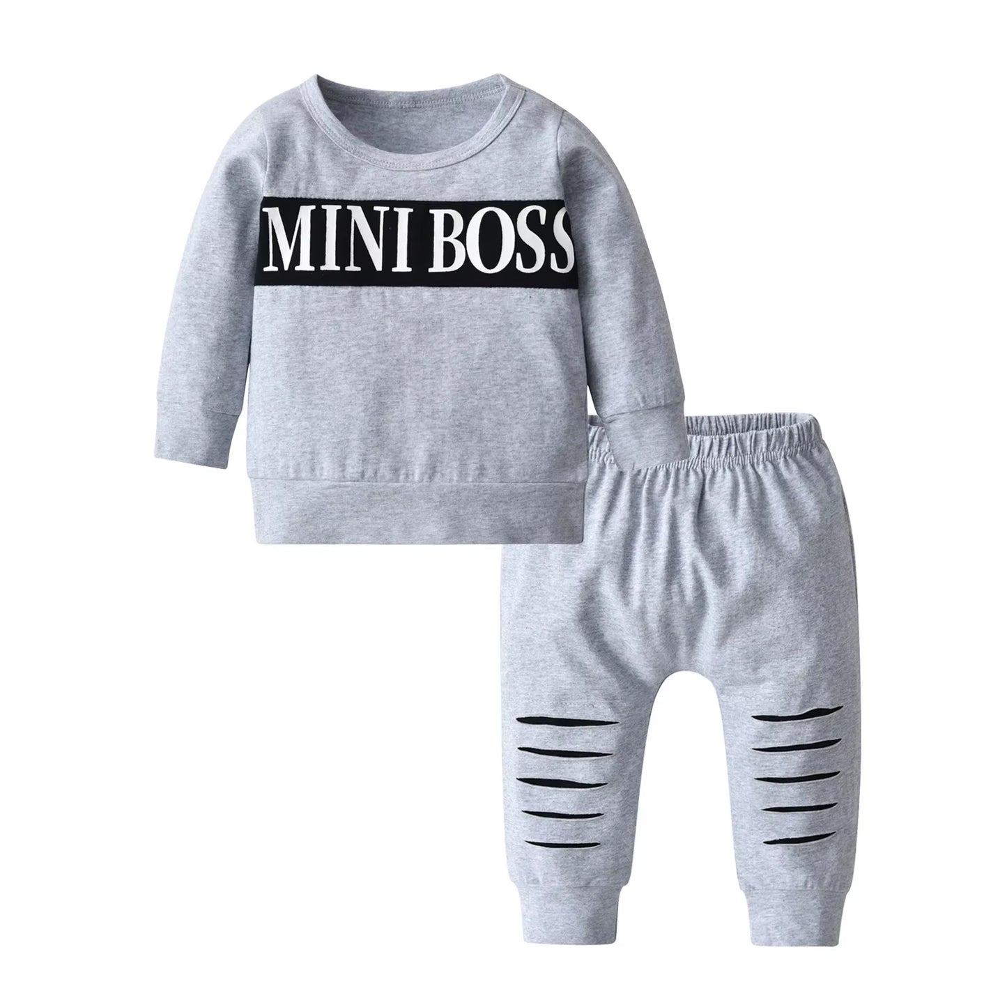 Infant Baby Boys Girls Clothes Newborn Autumn Long Sleeve Letter Cotton Tops Casual Pants Toddler Clothing Outfit Set Fall 0-24M