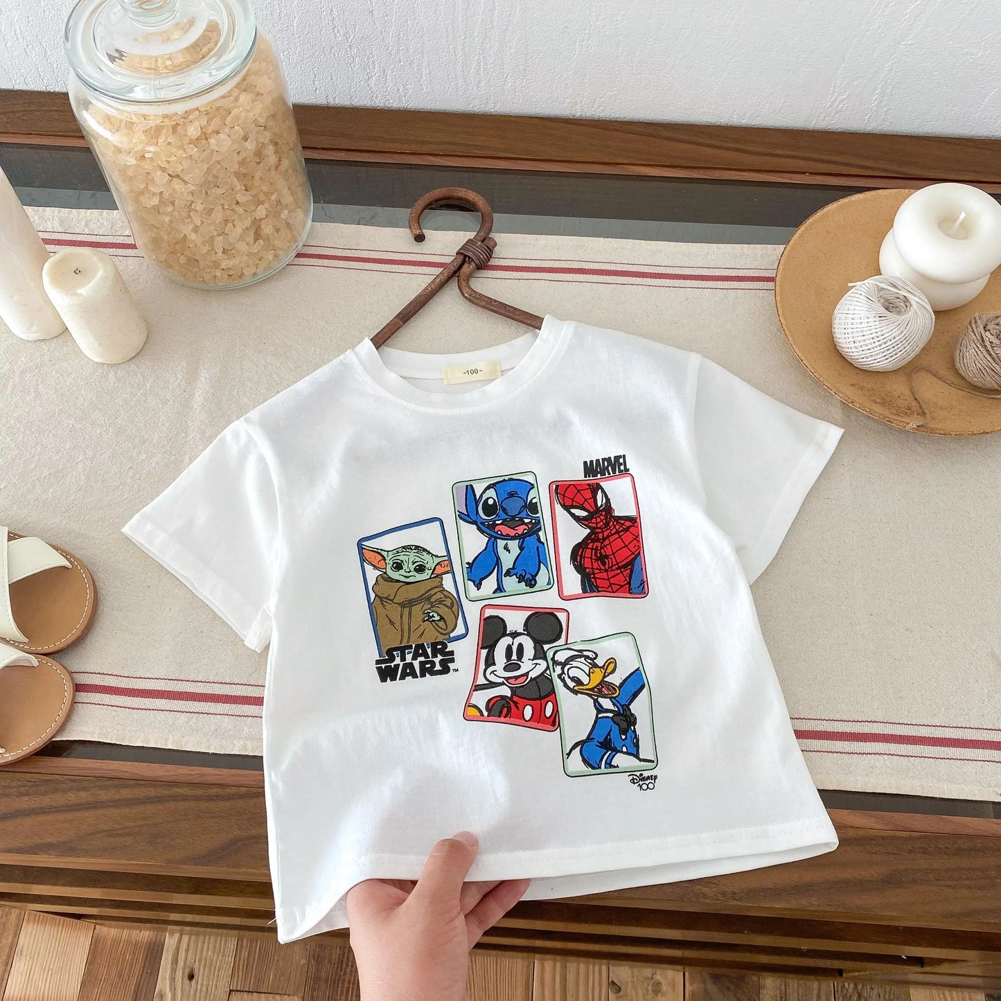 Disney Boy T Shirts Funny Graphic Boy Kids Gift Top Tee Mickey Mouse T Shirt for Boys Short Sleeve Casual Children'S Clothing