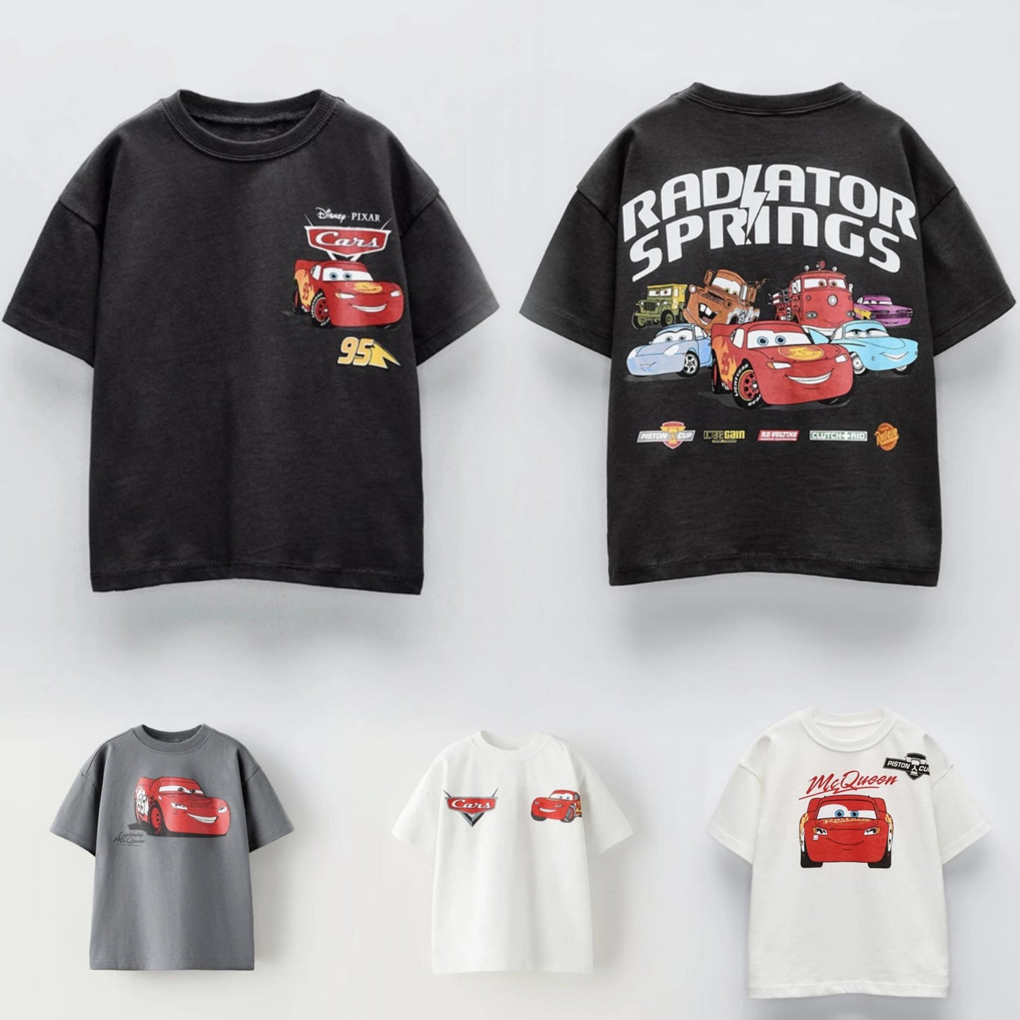 Car Cartoon Tees Tops for Boy Clothing Summer Fashion Children Short Sleeve Clothes Printed Pattern T-Shirts Loose Casual Tshirt