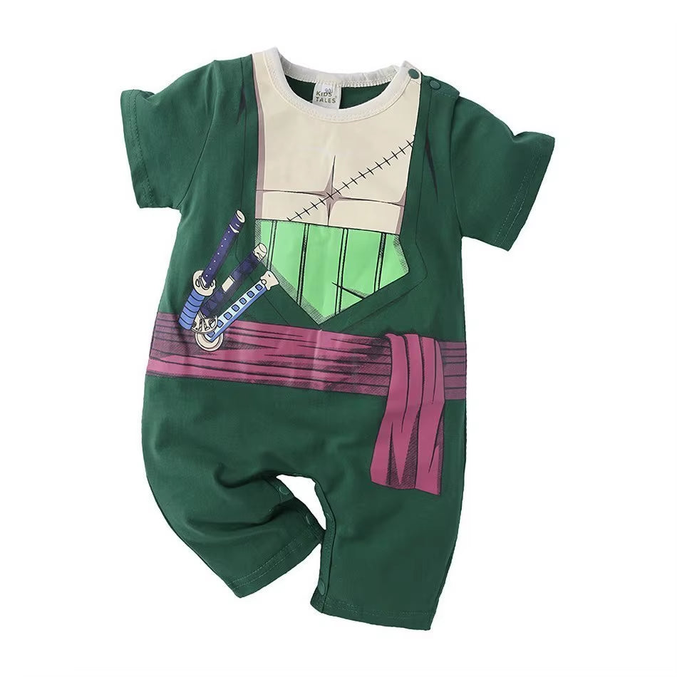 Baby Boy Clothes Toddler Romper Babysuit Newborn Anime Zoro Summer T-Shirt Climbing Clothes Infant Stuff Baby Clothing Pajamas